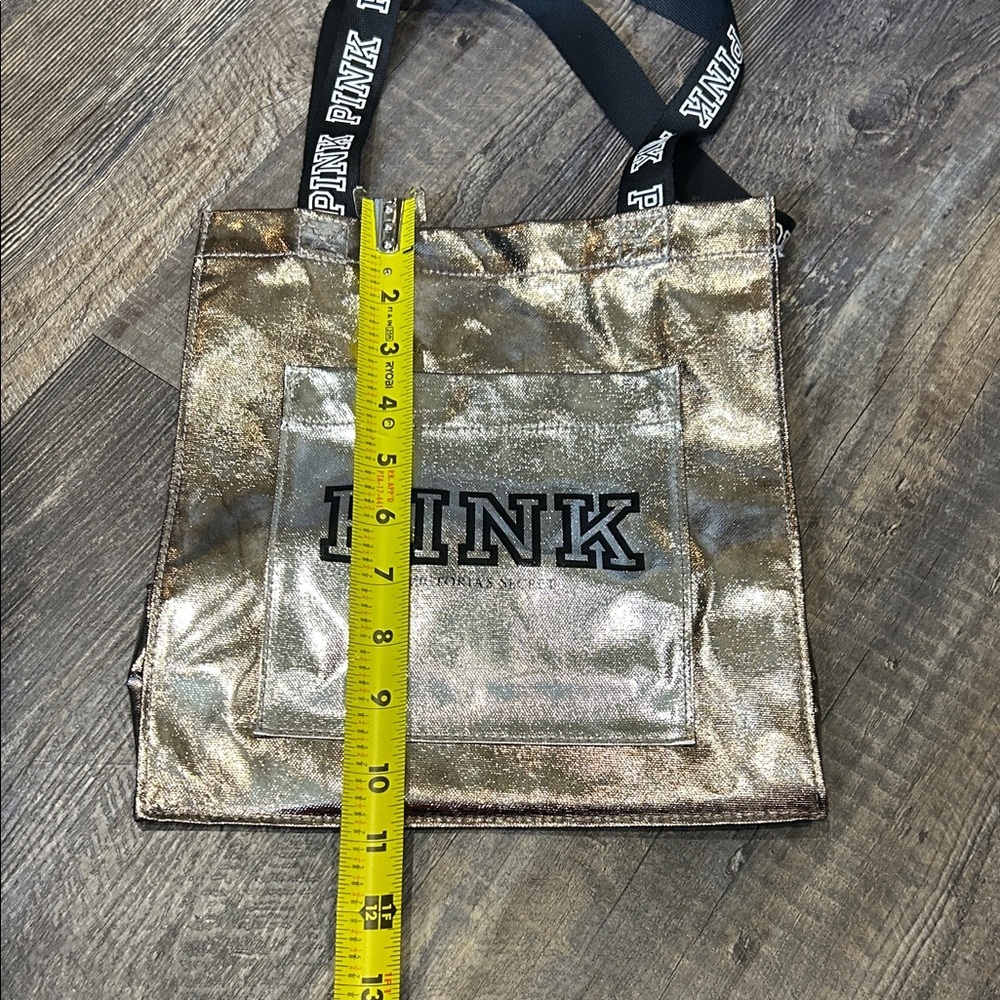 Victoria Secret Gold Metallic Tote Bag - Picture 2 of 7